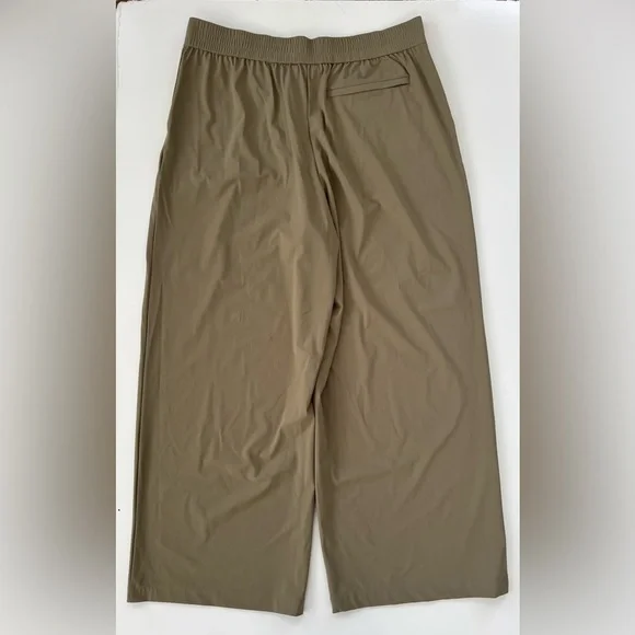 Athleta Women's Tan Pinnacle High Rise Trouser Wide Leg Size 16, New with tags! - Picture 4 of 13